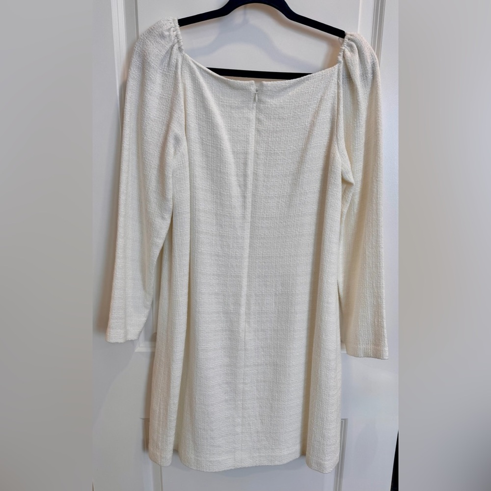 Veronica Beard White Long Sleeve Dress - Picture 4 of 4